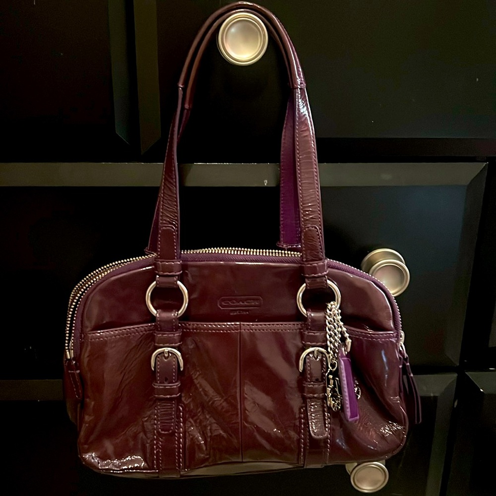 Patent leather Coach 5 pocket bag